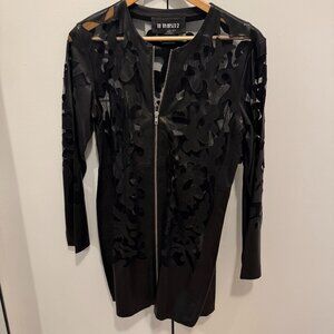 🖤 IN TRANSIT 2 Black Zip-Front Dress / Tunic – Long Sleeve, Modern & Chic 🖤